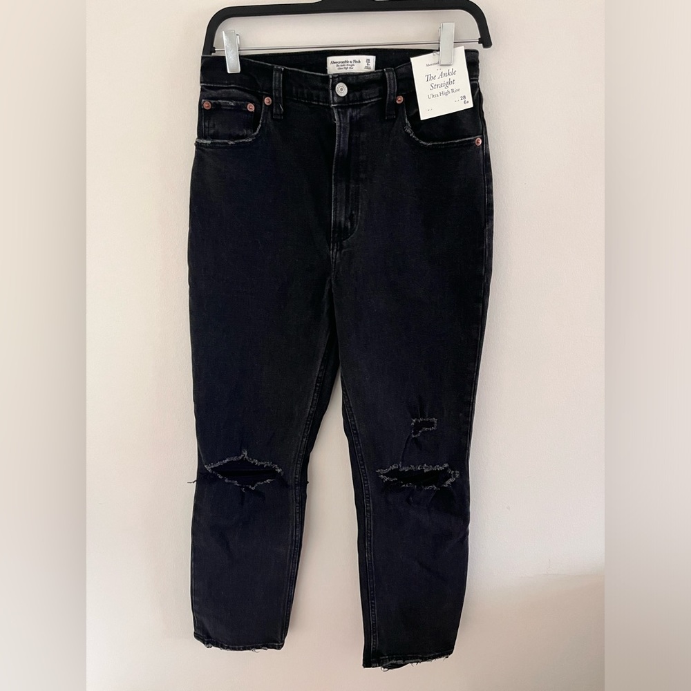 Abercrombie & Fitch The Ankle Straight Ultra High Rise